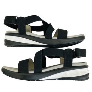 JSPORT Black White Comfortable Sandals 8